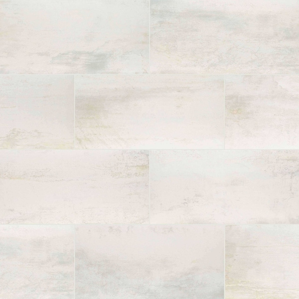 Oxide Blanc 12 In. X 24 In. Glazed Porcelain Floor And Wall Tile, 7PK